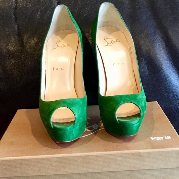 💯AUTHENTIC CHRISTIAN LOUBOUTIN Suede 140 Pumps - Picture 5 of 7